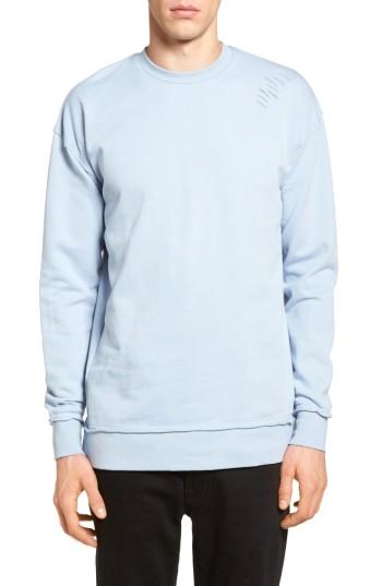 Men's Zanerobe Rugger Oversized Raw Edge Sweatshirt - Blue