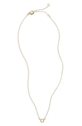 Women's Bp. Delicate Pave Circle Charm Necklace