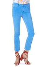 Women's Nydj Sheri Frayed Hem Stretch Slim Ankle Jeans - Blue