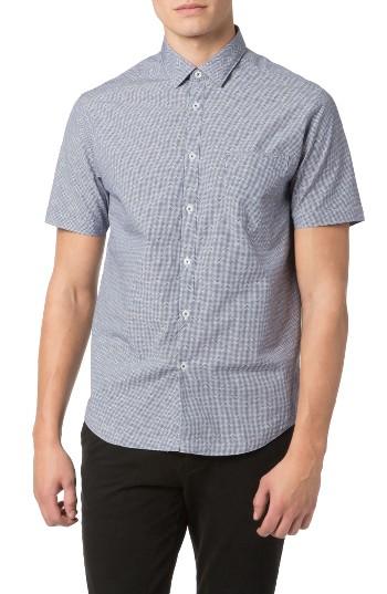 Men's Good Man Brand Trim Fit Print Sport Shirt - Blue