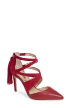Women's Louise Et Cie Jemmy Strappy Pointy-toe Pump .5 M - Red