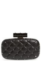 Valentino Garavani Rockstud Matelasse Leather Minaudiere - Black