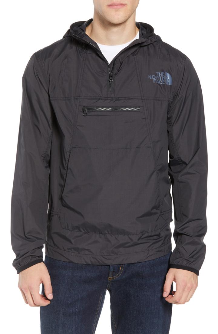 Men's The North Face Crew Run Regular Fit Wind Anorak - Black