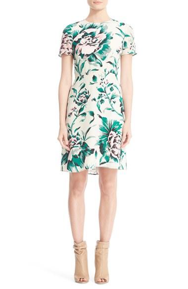 Women's Burberry Sam Floral Print Silk Dress