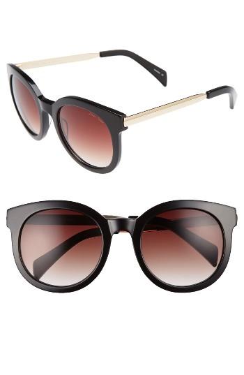 Women's Draper James 53mm Gradient Lens Round Sunglasses - Black
