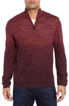 Men's Bugatchi Quarter Zip Pullover - Red
