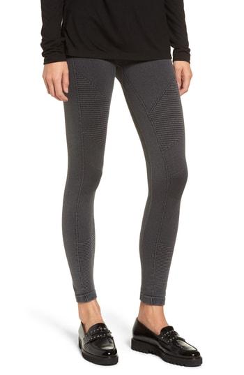 Women's Yummie Washed Moto Seamless Skimmer Leggings /x-large - Black