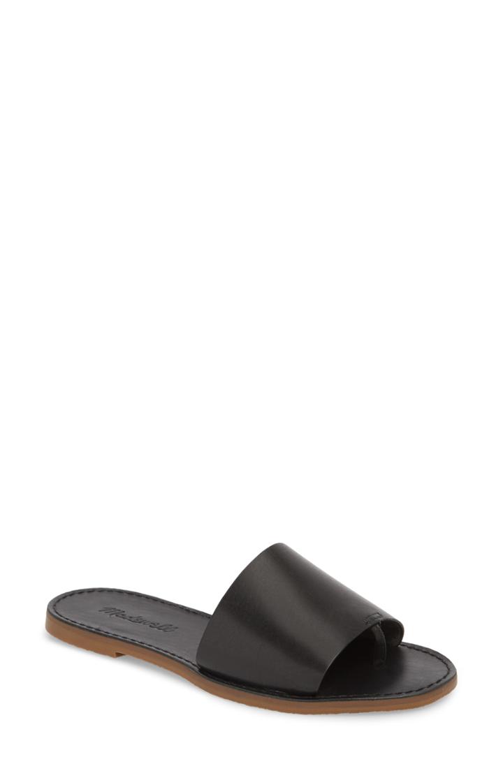 Women's Madewell Boardwalk Post Slide Sandal .5 M - Black