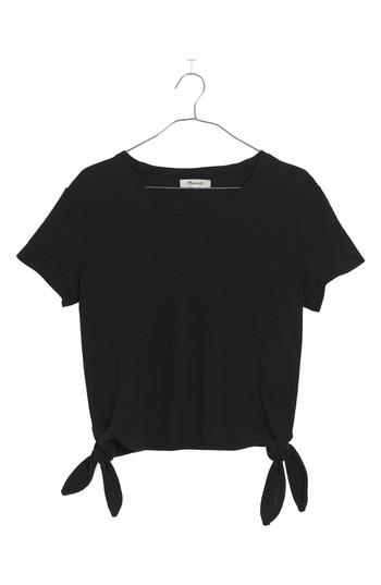 Women's Madewell Modern Side Tie Top - Black