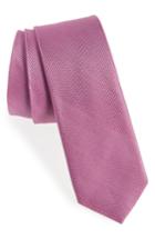 Men's Calibrate Sheffield Solid Silk Tie, Size - Pink