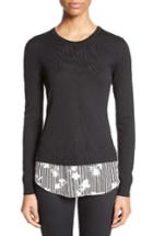 Women's Altuzarra Elliot Merino Wool & Silk Shirttail Sweater - Black