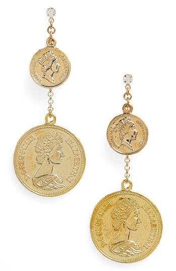 Women's Shashi Double Coin Earrings