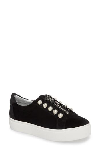 Women's Steve Madden Lynn Embellished Platform Sneaker M - Black