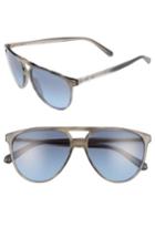 Women's Burberry 58mm Aviator Sunglasses - Grey/ Blue