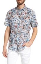 Men's Coastaoro Tropas Regular Fit Print Short Sleeve Sport Shirt - White
