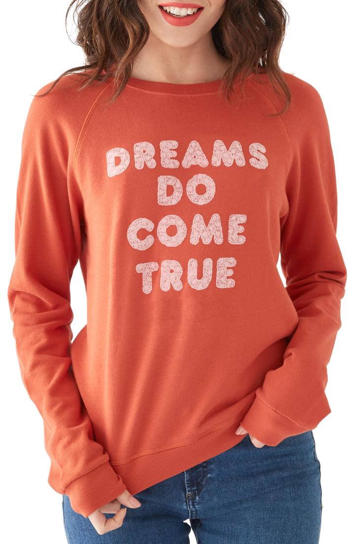 Women's Kendall + Kylie Chevron Double V-neck Sweatshirt