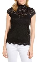 Women's Rosemunde Filippa Lace Cap Sleeve Top - Black