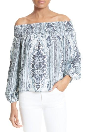Women's Alice + Olivia Viola Off The Shoulder Top - Blue
