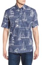 Men's Reyn Spooner Newport 2 Honolulu Classic Fit Print Sport Shirt, Size - Blue