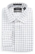 Men's Nordstrom Men's Shop Smartcare(tm) Trim Fit Check Dress Shirt 32/33 - Metallic
