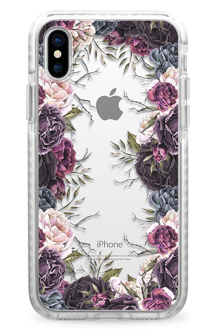 Casetify My Secret Garden Transparent Iphone X/xs Case - Purple