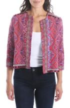 Women's Kut From The Kloth Gwyneth Embellished Collarless Jacket - Red