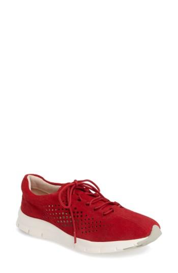 Women's Sudini Tasha Perforated Sneaker .5 W - Red