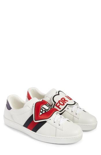 Men's Gucci New Ace Embroidered Patch Sneaker