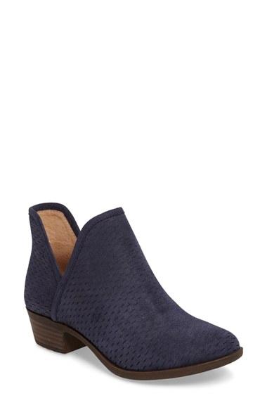 Women's Lucky Brand 'bashina' Perforated Bootie .5 M - Blue