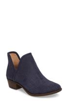 Women's Lucky Brand 'bashina' Perforated Bootie .5 M - Blue