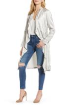 Women's Cupcakes And Cashmere Drape Front Satin Trench Coat - Ivory