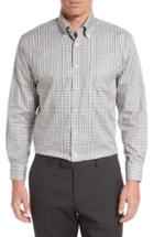 Men's Nordstrom Men's Shop Traditional Fit Non-iron Gingham Dress Shirt .5 - 34 - Grey