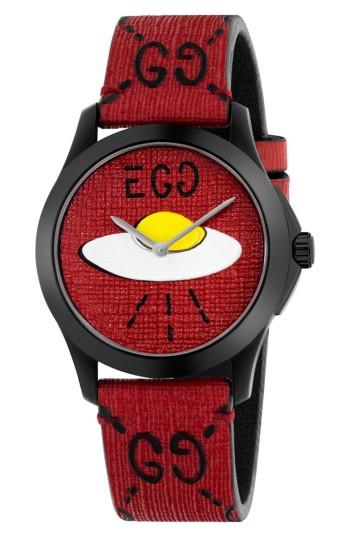 Men's Gucci Ufo Rubber Strap Watch, 38mm