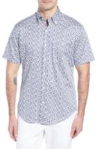 Men's Peter Millar Fly Like Paper Print Sport Shirt, Size - White