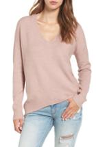 Women's Bp. V-neck High/low Sweater, Size - Pink