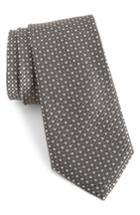 Men's Nordstrom Men's Shop Morris Micro Silk Tie, Size - Grey