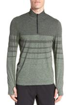 Men's Zella Zeolite Seamless Quarter Zip Pillover - Green