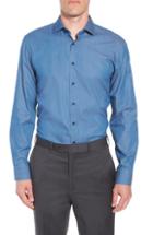 Men's 1901 Trim Fit Solid Denim Dress Shirt .5 - 32/33 - Blue