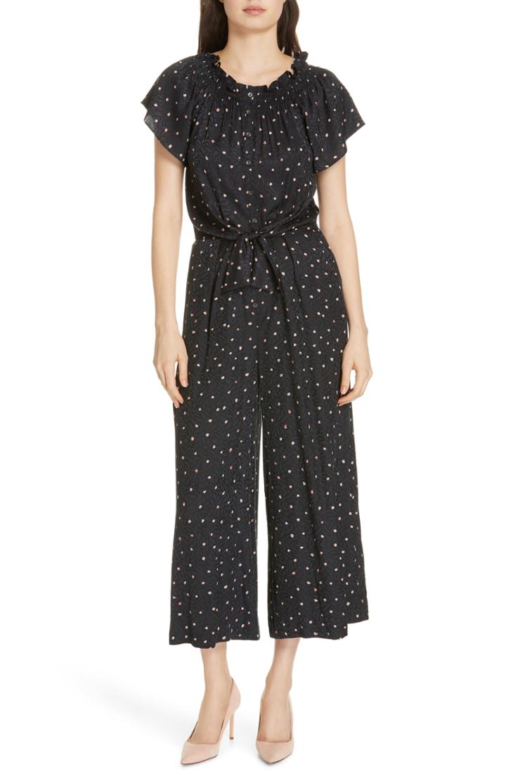 Women's Rebecca Taylor Painted Dot Jumpsuit - Black