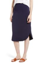 Women's Eileen Fisher Jersey Shirttail Hem Skirt - Blue