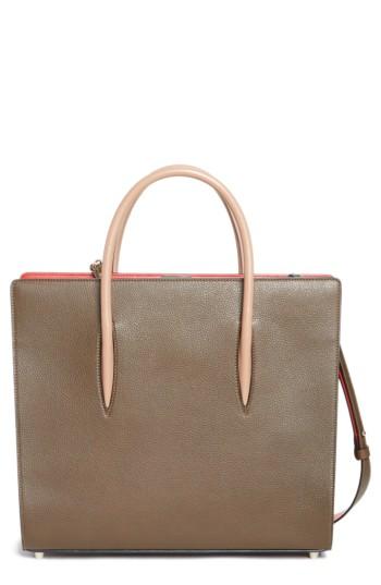 Christian Louboutin Large Paloma Loubacademy Calfskin Tote - Brown