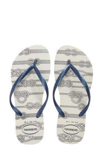 Women's Havaianas Slim Nautical Flip Flop /40 Br - Blue