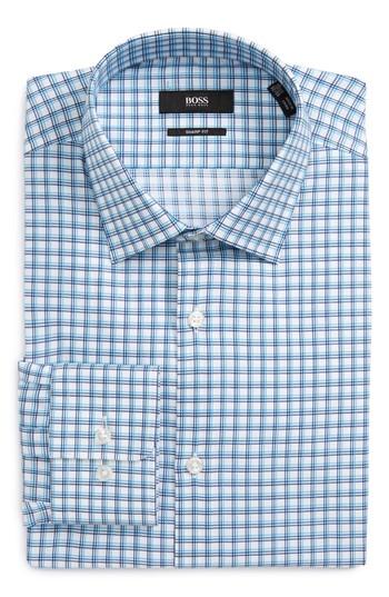 Men's Boss Marley Check Trim Fit Dress Shirt