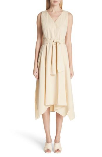 Women's Lafayette 148 New York Demetria Poplin Dress - Beige