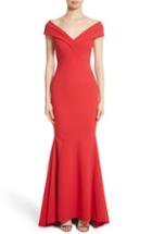Women's Chiara Boni La Petite Robe Tally Off The Shoulder Trumpet Gown Us / 42 It - Red