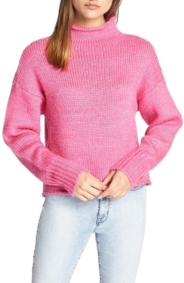 Women's Sanctuary Curl Up Sweater - Pink