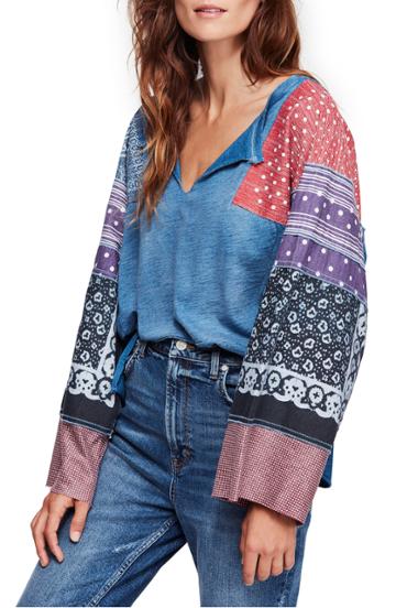 Women's Free People Shibuya Tunic - Blue