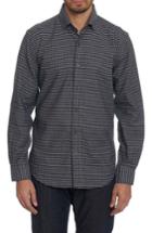 Men's Robert Graham Landen Regular Fit Print Sport Shirt, Size - Black