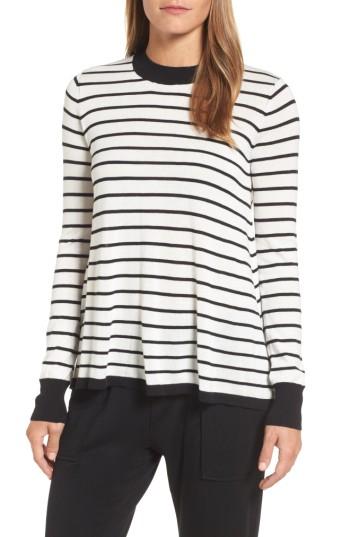 Women's Press Trapeze Fit Stripe Sweater - Ivory