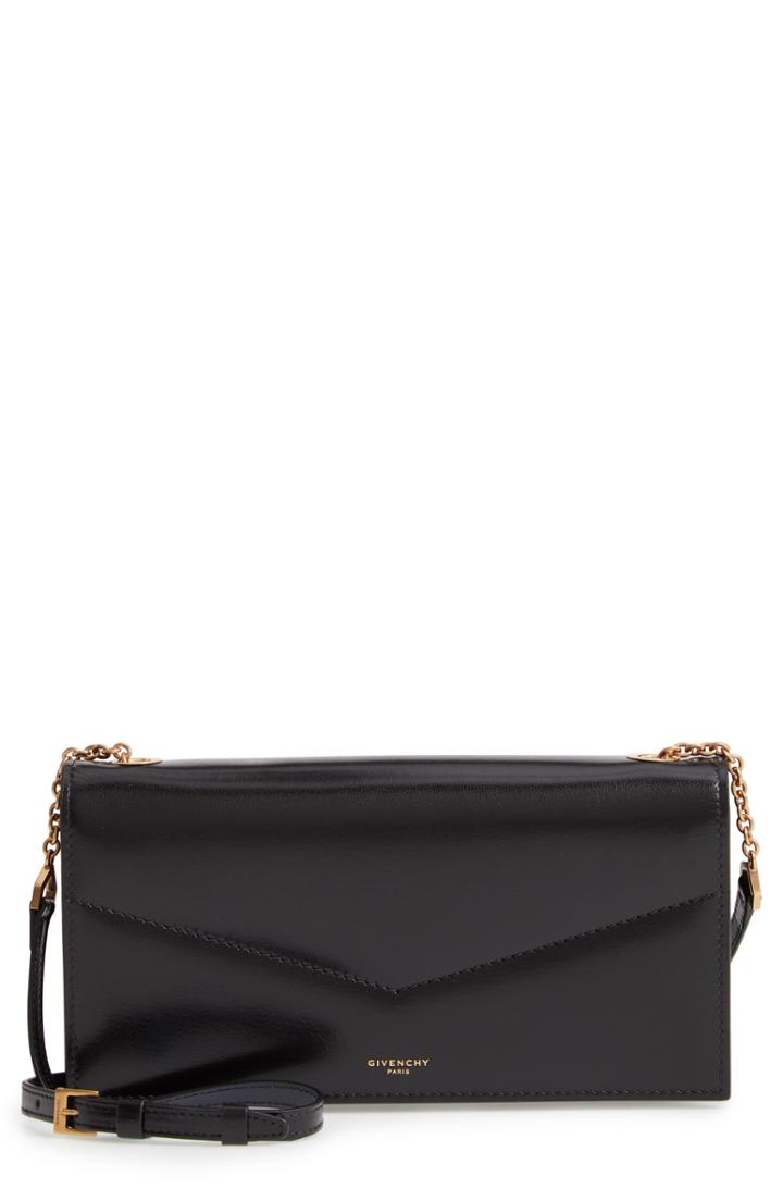 Women's Givenchy Leather Wallet On A Chain - Black